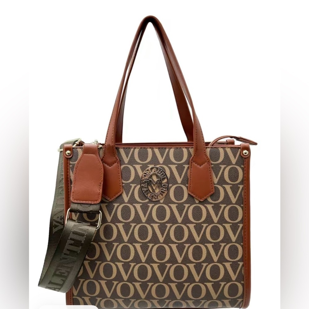 Valentino Orlandi Brown and Tan Tote Bag